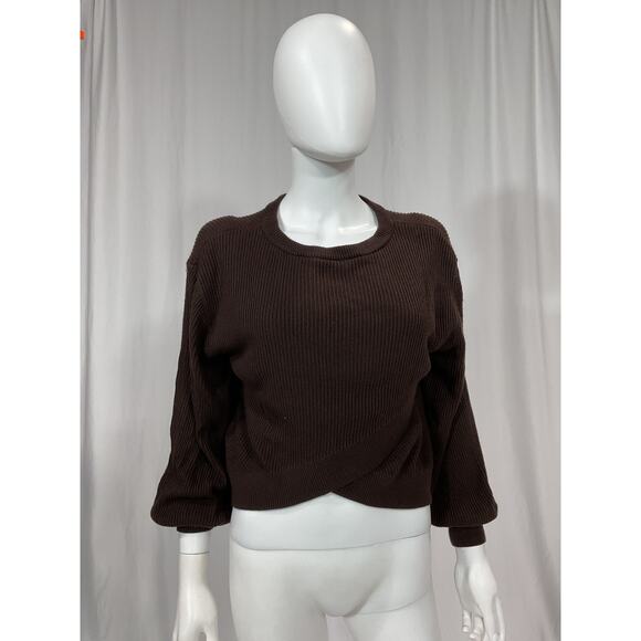 Lululemon 'Reversible' Black Crossover Sweater Size 8 - Picture 2 of 5